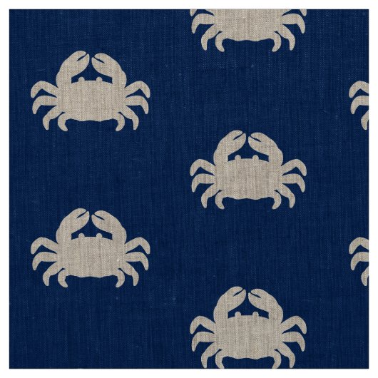 Crab-Silhouette für Navy Blue Stoff (Muster)