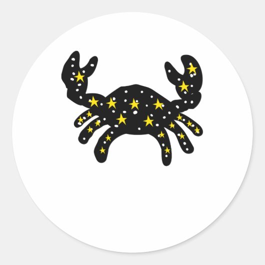 Crab Space Stars Aufkleber – Kosmisches Tier (Vorderseite)