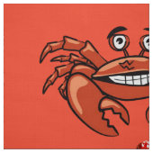 Crab Starfish Orange Red Fabric Stoff (Muster)