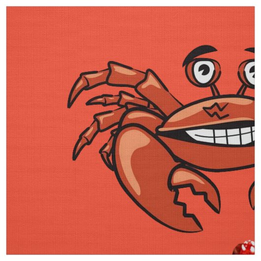 Crab Starfish Orange Red Fabric Stoff (Muster)
