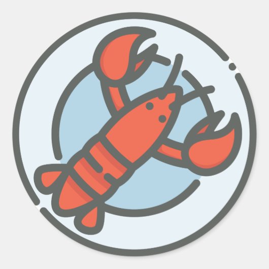 Crab Sticker – Cute Coastal Illustration (Vorderseite)