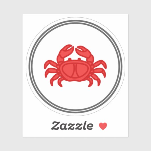 Crab Sticker | Garnelen-Sammlung von Fischkraut (Blatt)