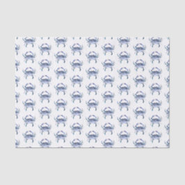 Crab Tissue Paper Blue Watercolor Pattern Beach Seidenpapier