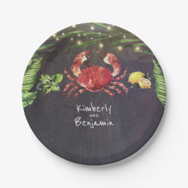 Crab Tropical Beach Pappteller