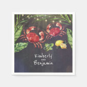 Crab Tropical Coastal Beach Serviette (Vorderseite)