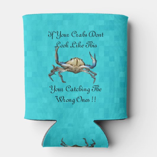 Crab- und Funny Catching Crabs-Logo, Dosenkühler (Rückseite)