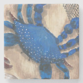 Crab und Seashell Stone Untersetzer (Vorderseite)