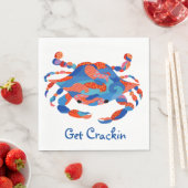 Crab Watercolor Paper-Teller Serviette (Beispiel)