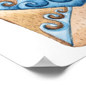 Crab Watercolor Zeichnend Poster (Ecke)