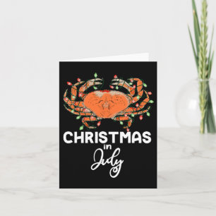 Crab Weihnachten im Juli Sommer Beach Urlaub Nauti Karte