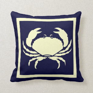 CRAB, weiß auf dem Kissen der Marine