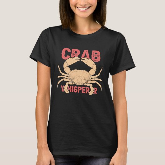 Crab Whisperer Retro Crabbing Hunting Fishing Crab T-Shirt (Vorderseite)