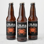 Crab Whisperer Vintag Bierflaschenetikett (Flaschen)