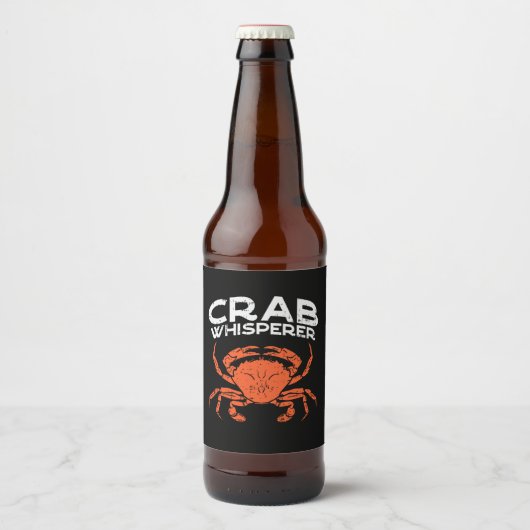 Crab Whisperer Vintag Bierflaschenetikett (Vorderseite)