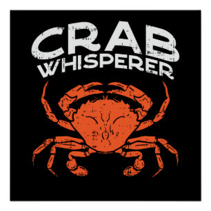 Crab Whisperer Vintag Crabbing Poster
