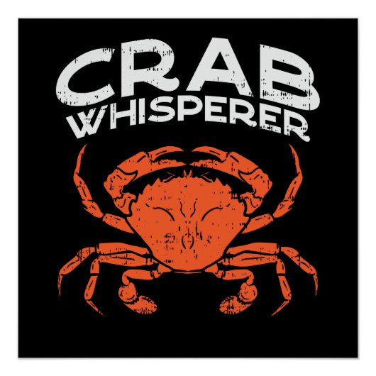 Crab Whisperer Vintag Crabbing Poster (Vorderseite)