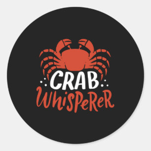 Crab Whisperer Vintag Crabbing Runder Aufkleber