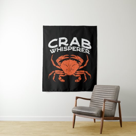 Crab Whisperer Vintag Crabbing Wandteppich (Beispiel)
