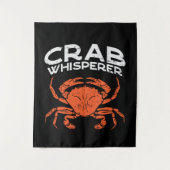 Crab Whisperer Vintag Crabbing Wandteppich (Vorderseite)