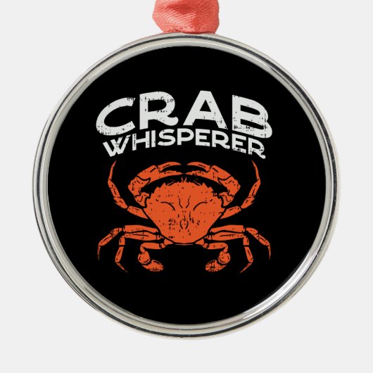 Crab Whisperer Vintag Ornament Aus Metall (Vorne)