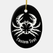 Crab White Keramik Ornament (Vorne)