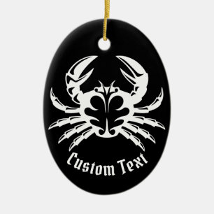 Crab White Keramik Ornament