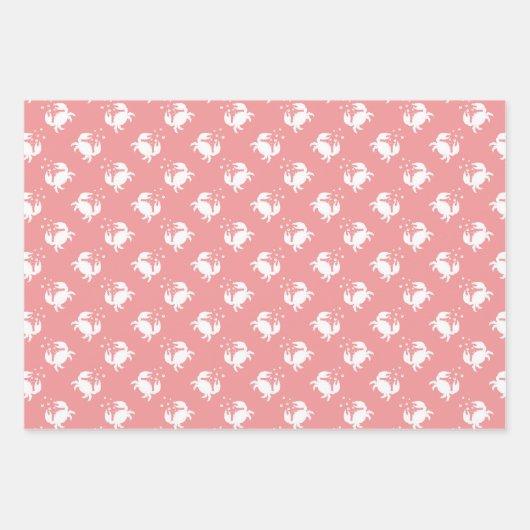 Crab Wrapping Paper Flat Sheet Set 3 Geschenkpapier Set (Vorderseite 3)