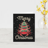 Crab Xmas Tree Crab Weihnachtsbaum Karte (Gelbe Blume)