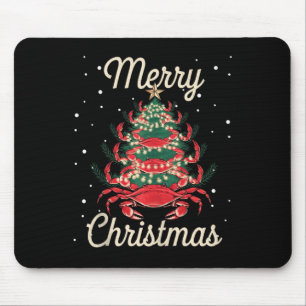 Crab Xmas Tree Crab Weihnachtsbaum Mousepad