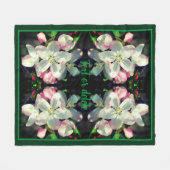 Crabappapapulver Frühlingsblüten Personalisiert Fleecedecke (Vorderseite (Horizontal))