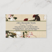 Crabappel und Magnolia Kunstwerke Visitenkarte (Rückseite)