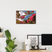Crabappelblüten Poster (Heimbüro)