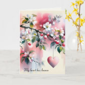 Crabapple Tree Heart Beileid Karte (Gelbe Blume)