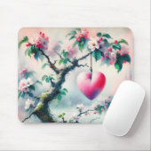 Crabapple Tree Heart Mousepad (Mit Mouse)