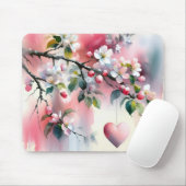 Crabapple Tree Herz Mousepad (Mit Mouse)