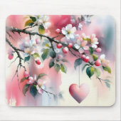 Crabapple Tree Herz Mousepad (Vorne)