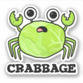 Crabbage Funny Cabbage Crab Pub Aufkleber (Vorderseite)