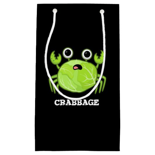 Crabbage Funny Cabbage Crab Pub Dark BG Kleine Geschenktüte (Vorderseite)