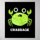 Crabbage Funny Cabbage Crab Pub Dark BG Poster (Vorne)