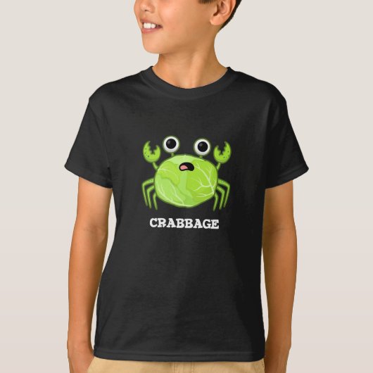 Crabbage Funny Cabbage Crab Pub Dark BG T-Shirt (Vorderseite)