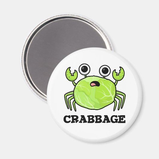 Crabbage Funny Cabbage Crab Pub Magnet (Vorderseite/Rückseite)