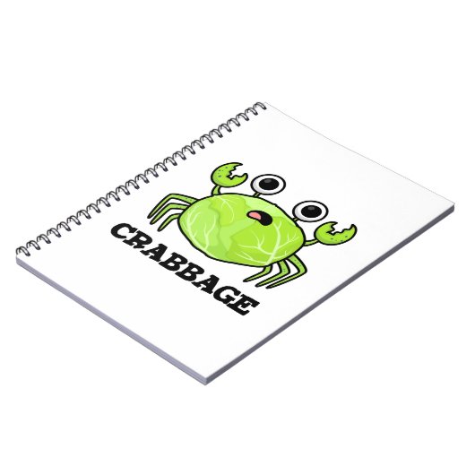 Crabbage Funny Cabbage Crab Pub Notizblock (Linke Seite)