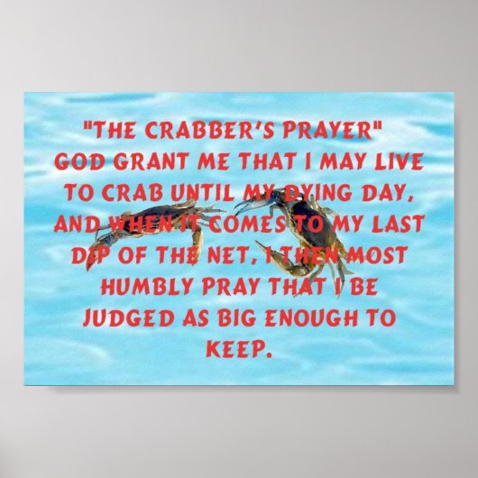 Crabbers Prayer Poster (Vorne)