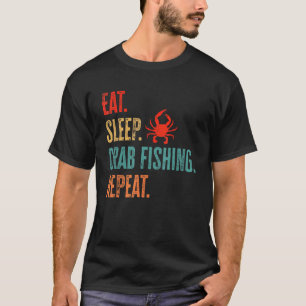 Crabbing isst Schlafkrabbenfische Wiederholung des T-Shirt