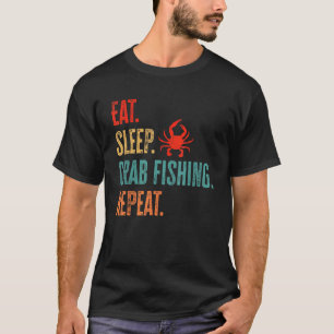 Crabbing isst Schlafkrabbenfische Wiederholung des T-Shirt