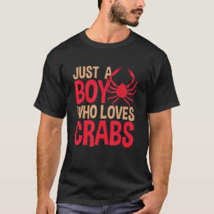Crabbing nur ein Junge, der Lieben Crab Jäger T-Shirt
