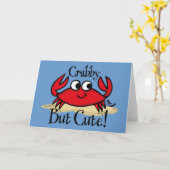 Crabby, aber Niedliche Grußkarte Karte (Gelbe Blume)