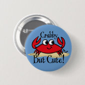 Crabby aber niedliches Button (Vorne & Hinten)