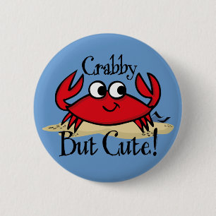 Crabby aber niedliches Button