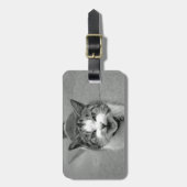 Crabby Cat Luggage Tag Gepäckanhänger (Vorderseite vertikal)